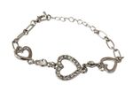 Buy Crunchy Fashion Be My Valentine Silver Bracelet - Purplle