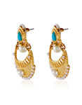 Buy Crunchy Fashion Beryl Frosted Precious Earring - Purplle