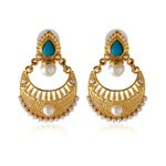 Buy Crunchy Fashion Beryl Frosted Precious Earring - Purplle