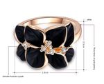 Buy Crunchy Fashion Black Beauty Studded Ring - Purplle