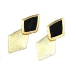 Buy Crunchy Fashion Black Drop Earrings - Purplle