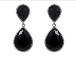 Buy Crunchy Fashion Black Dual Droplet Drop Earrings - Purplle
