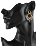 Buy Crunchy Fashion Black Moon Gleam Earring - Purplle