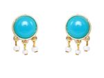 Buy Crunchy Fashion Blue Bauble Studs - Purplle