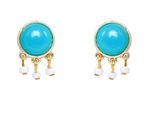 Buy Crunchy Fashion Blue Bauble Studs - Purplle