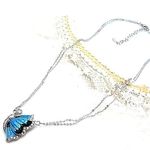 Buy Crunchy Fashion Blue Butterfly Pendant Necklace - Purplle