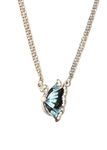Buy Crunchy Fashion Blue Butterfly Pendant Necklace - Purplle