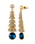 Buy Crunchy Fashion Blue Crystalline Drop Earrings - Purplle