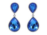 Buy Crunchy Fashion Blue Dual Droplet Drop Earrings - Purplle