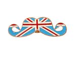 Buy Crunchy Fashion Blue Flag Mustache Ring - Purplle