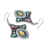 Buy Crunchy Fashion Bohemian Beaded Fan Shaped Earrings - Purplle