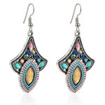 Buy Crunchy Fashion Bohemian Beaded Fan Shaped Earrings - Purplle