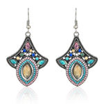 Buy Crunchy Fashion Bohemian Beaded Fan Shaped Earrings - Purplle