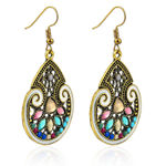 Buy Crunchy Fashion Boho Crystal & Beads Drop Earrings For Girls - Purplle
