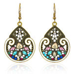 Buy Crunchy Fashion Boho Crystal & Beads Drop Earrings For Girls - Purplle