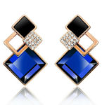 Buy Crunchy Fashion Bunch Of Shining Square Earrings - Purplle