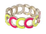 Buy Crunchy Fashion C-C Pink-Yellow Bracelet - Purplle