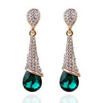 Buy Crunchy Fashion Green Drop Earring - Purplle