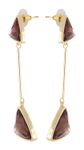 Buy Crunchy Fashion Coffie Triangle Drop Statement Earrings - Purplle