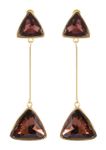 Buy Crunchy Fashion Coffie Triangle Drop Statement Earrings - Purplle