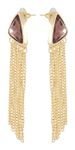 Buy Crunchy Fashion Chain Tassel Coffie Triangle Statement Earrings - Purplle