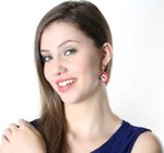 Buy Crunchy Fashion Red Gold Plated Dangler Earrings - Purplle