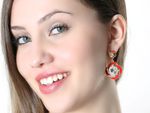 Buy Crunchy Fashion Red Gold Plated Dangler Earrings - Purplle