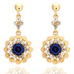 Buy Crunchy Fashion Gold Plated Dangler Earrings - Purplle