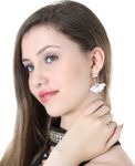 Buy Crunchy Fashion White Crystal Drop Earrings - Purplle