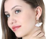 Buy Crunchy Fashion White Crystal Drop Earrings - Purplle