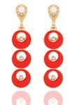 Buy Crunchy Fashion Red Drop Earrings - Purplle