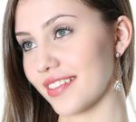 Buy Crunchy Fashion Gold Plated White Flower Stylish Drop Earrings - Purplle