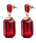Buy Crunchy Fashion Red Gold Plated Dangle & Drop Earrings - Purplle