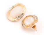 Buy Crunchy Fashion Golden Plated Opal Stud Earrings - Purplle