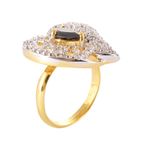 Buy Crunchy Fashion Square Cz Ring - Purplle