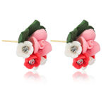 Buy Crunchy Fashion Clay Floret Stud Earrings For Women - Purplle