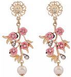 Buy Crunchy Fashion Clay Flower Embellished Earrings - Purplle
