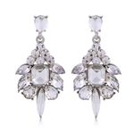 Buy Crunchy Fashion Clear Crystals Chandelier Earrings - Purplle