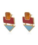 Buy Crunchy Fashion Color Rush Red Beachy Earrings - Purplle