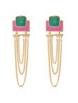 Buy Crunchy Fashion Colorrush Fuchsia Multilayer Danglers - Purplle