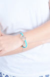 Buy Crunchy Fashion Connected Heart Blue Leatherette Bracelet - Purplle