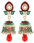Buy Crunchy Fashion Crunchy Fashion Traditional Jhumka Earrings Combo For Girls - Purplle