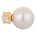 Buy Crunchy Fashion Crystal Cuneate Pearl Stud Earrings - Purplle