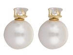 Buy Crunchy Fashion Crystal Drop Pearl Stud Earrings - Purplle