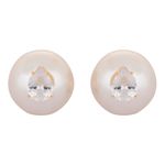 Buy Crunchy Fashion Crystal Drop Pearl Stud Earrings - Purplle