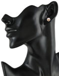 Buy Crunchy Fashion Crystal Rosy Dual Sided Earrings - Purplle