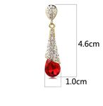 Buy Crunchy Fashion Crystalline Drops Red Earrings - Purplle