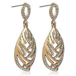 Buy Crunchy Fashion Dangling Leaves Earrings - Purplle