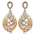 Buy Crunchy Fashion Dangling Leaves Earrings - Purplle