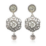 Buy Crunchy Fashion Dangling Silver Earrings For Women - Purplle
